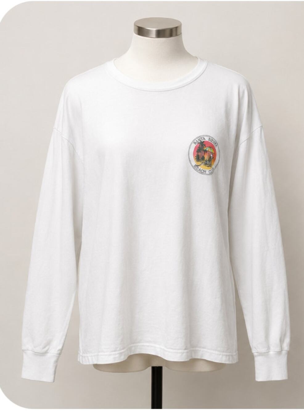 Sundae School White Graphic Long Sleeve Tee Unisex S
